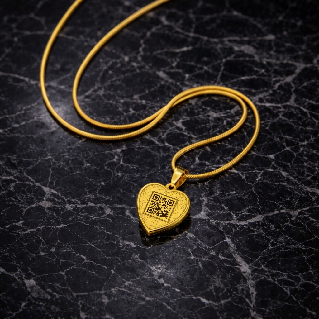 Celestial Heart Pendant — Gold